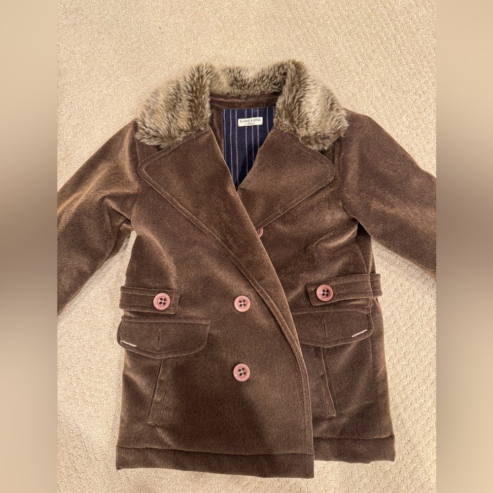 Eliane & Lena size 5 boys three button tweed jacket